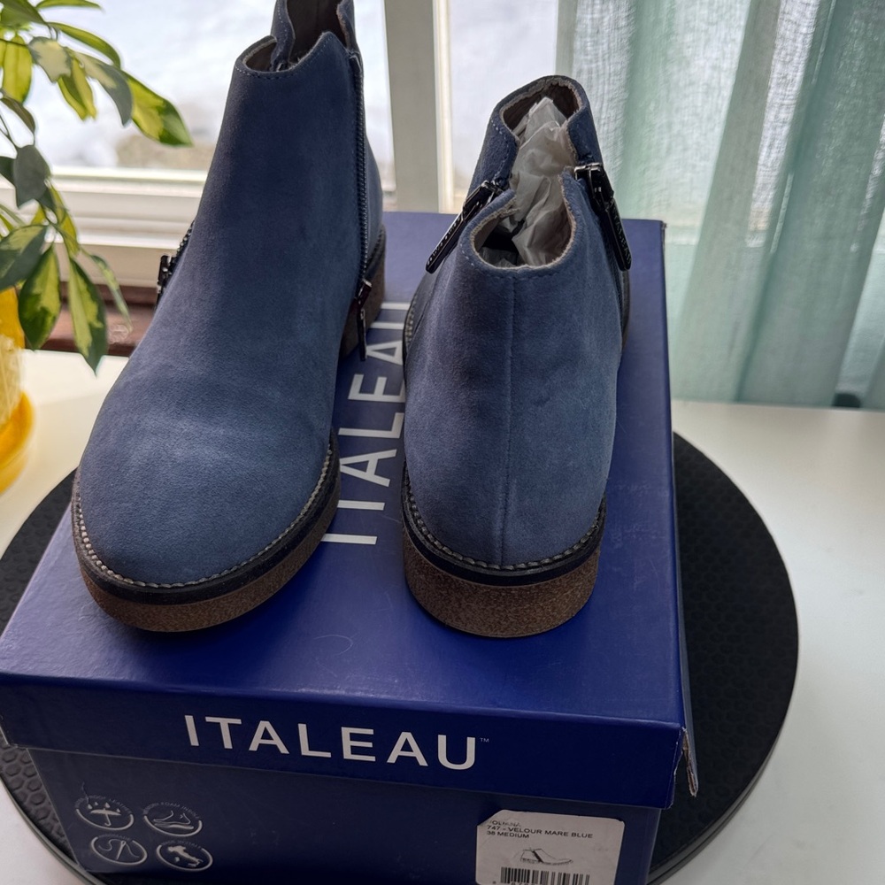 Woman’s Blue Suede boots